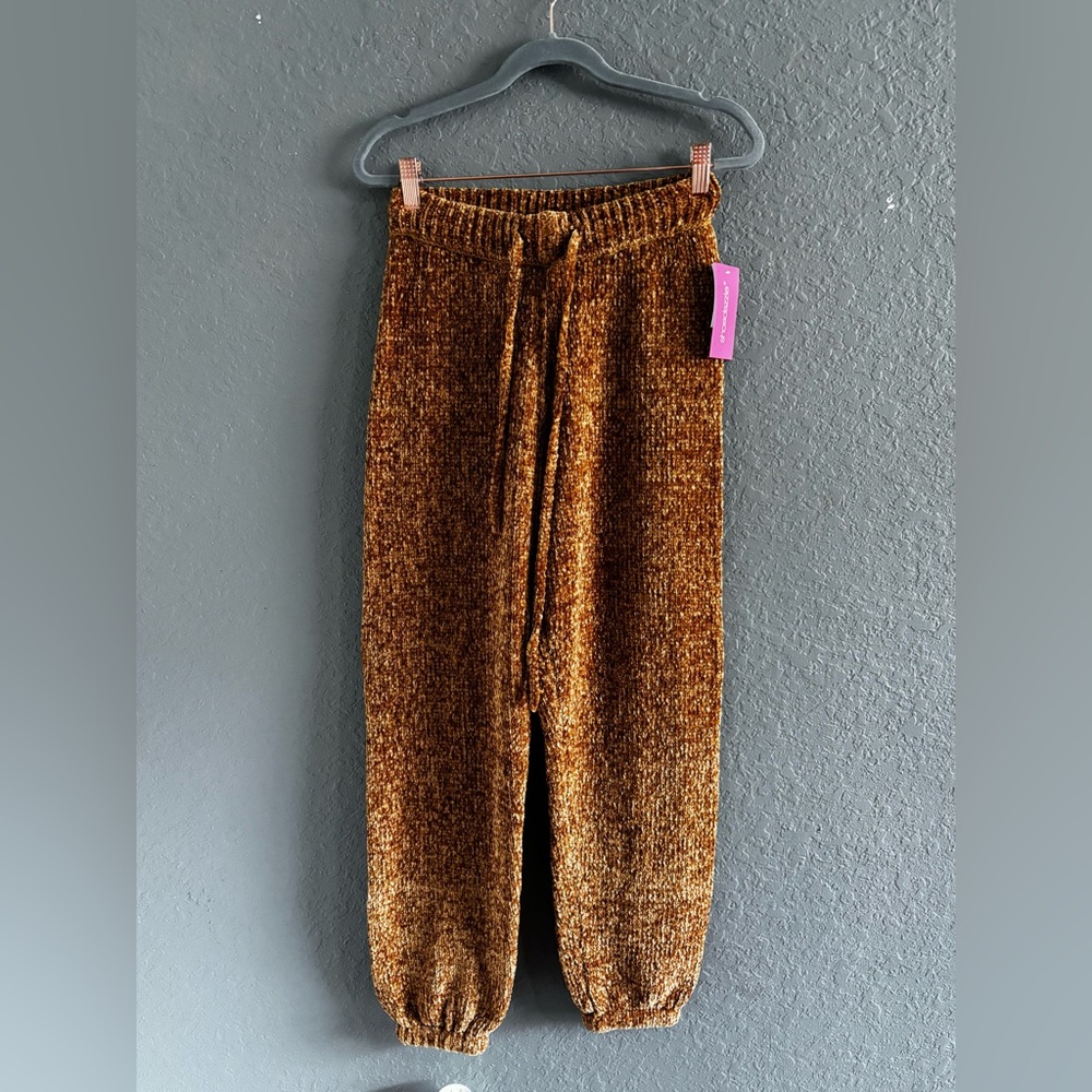 Cozy Brown Knit Joggers